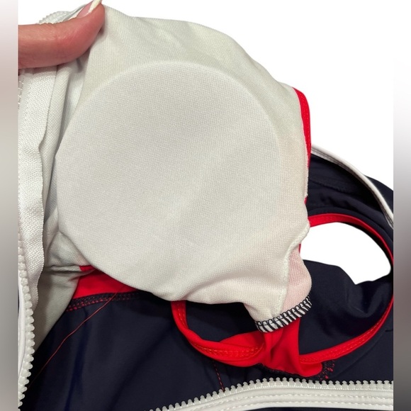 LafyKoly Red/White/Blue Side Cut Out Monokini Size XL (US 10-12) - Picture 11 of 14